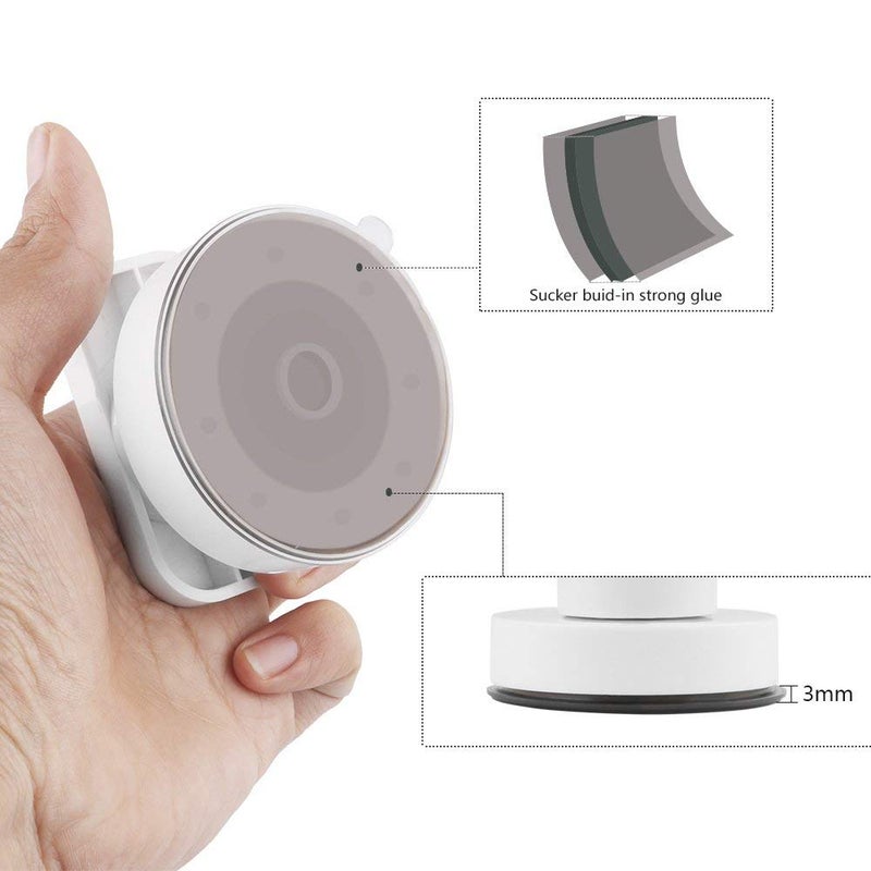 DDSKY 2 Pack Strong Suction Cup Drawer Glass Mirror Wall Tile Handle Bathroom Bathroom Door Handle Glass Door Handle Suction Handle - Image 2